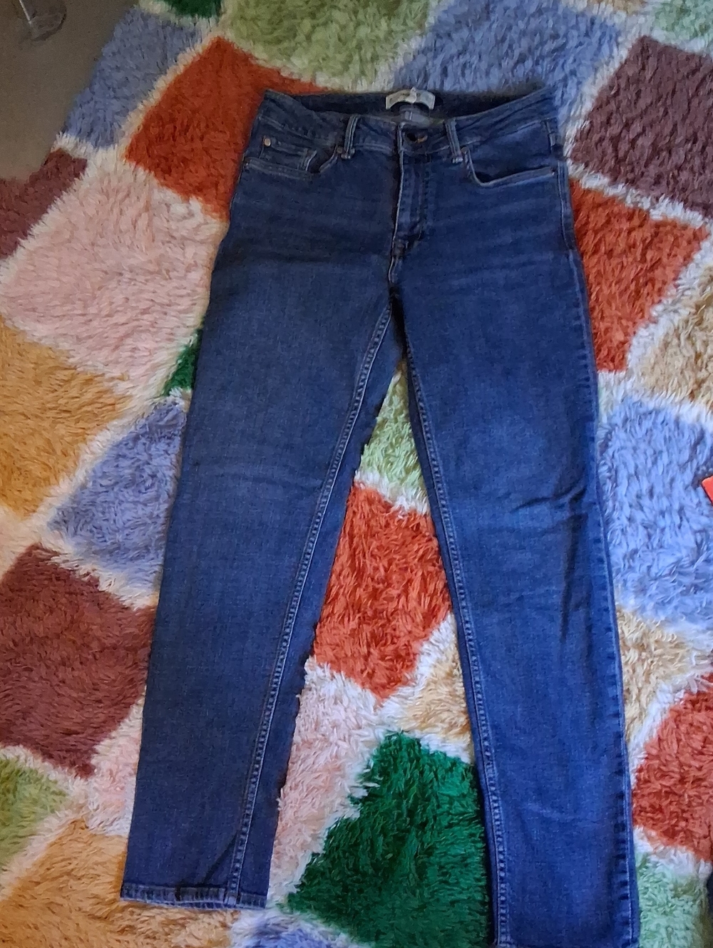 Mango Women's Skinny Jeans in Dark Blue Denim